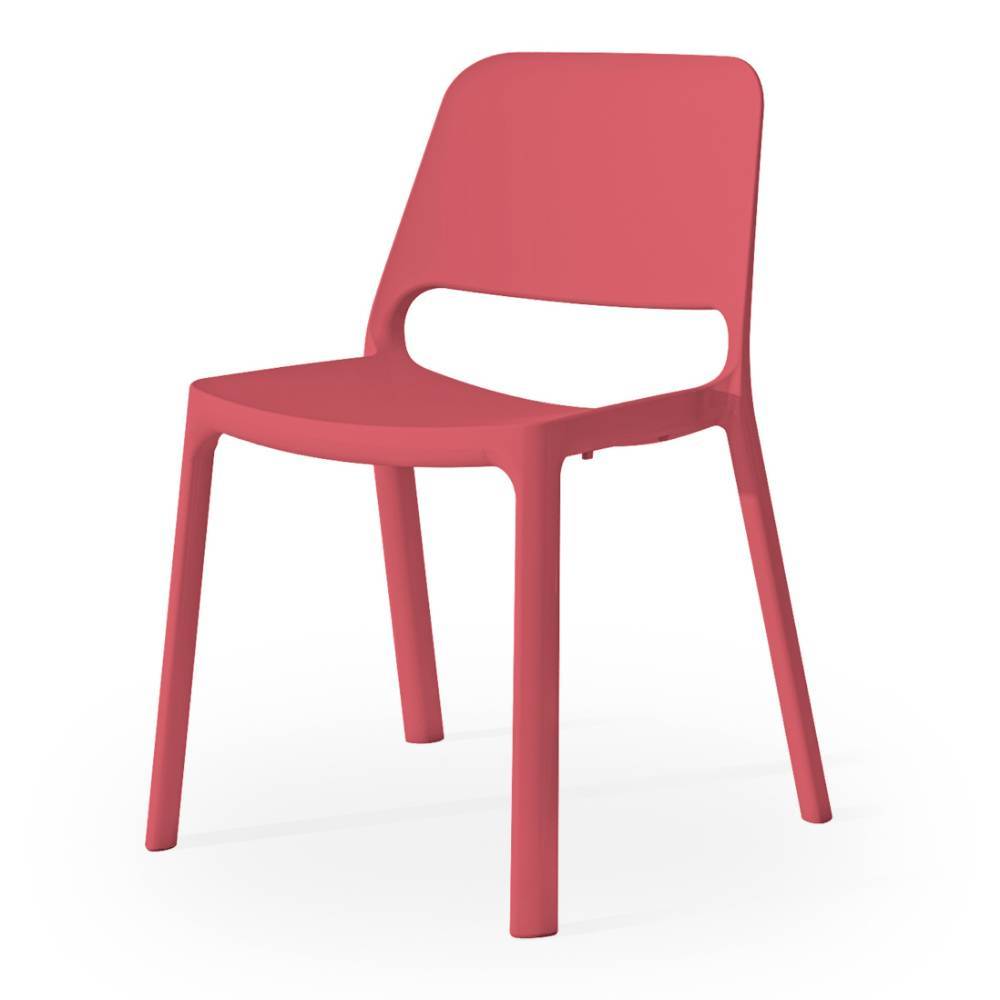 Kunststoff-Stapelstühle in Rot - Gabrio (2er Set)