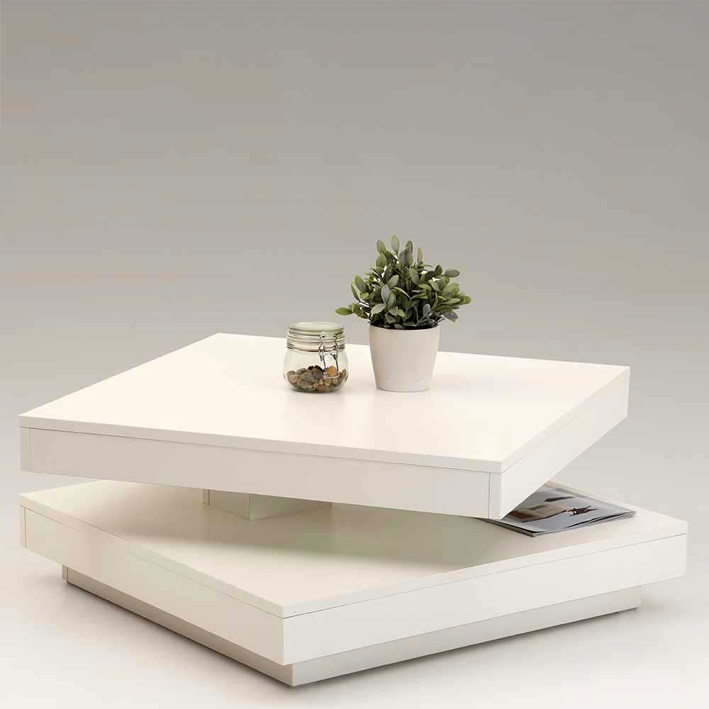 Quadrat Sofatisch mit Tischplatte drehbar - Jannos