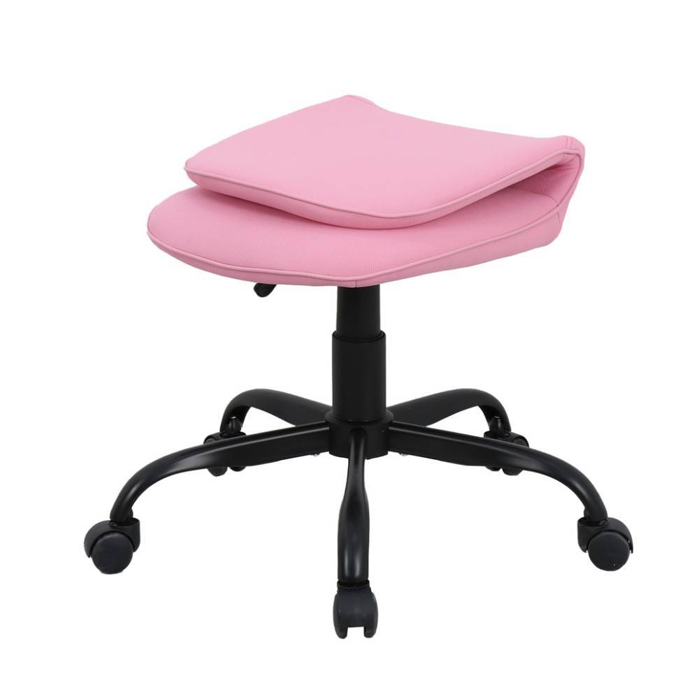 Ergonomische Sitzfläche und Rückenlehne in Rosa Webstoff für den Kinder-Bürostuhl – Galatea