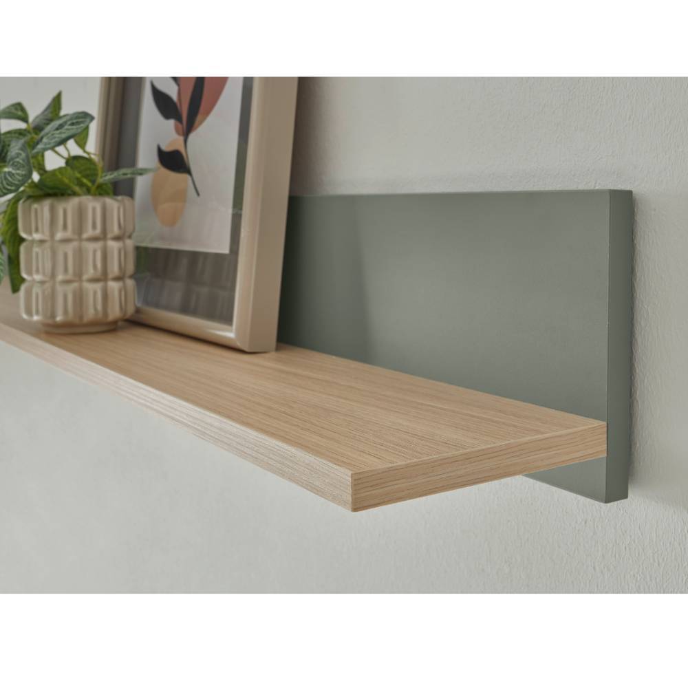 Wohnzimmer Wohnwand Set in Graugrün - Socotta (vierteilig)