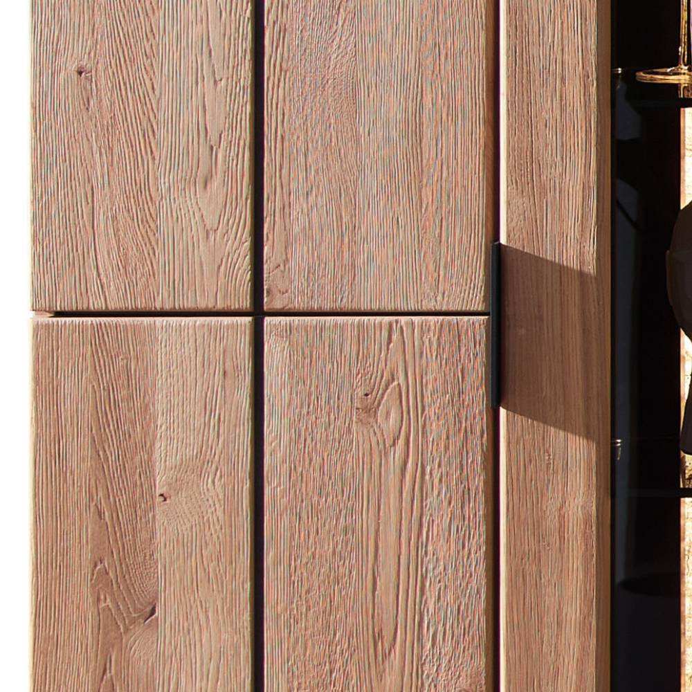 Vitrinenschrank in Wildeiche Bianco - Dritos