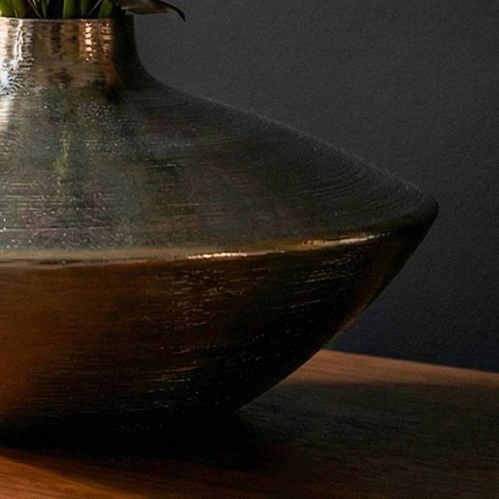 Vase in Silberfarben - Wulian