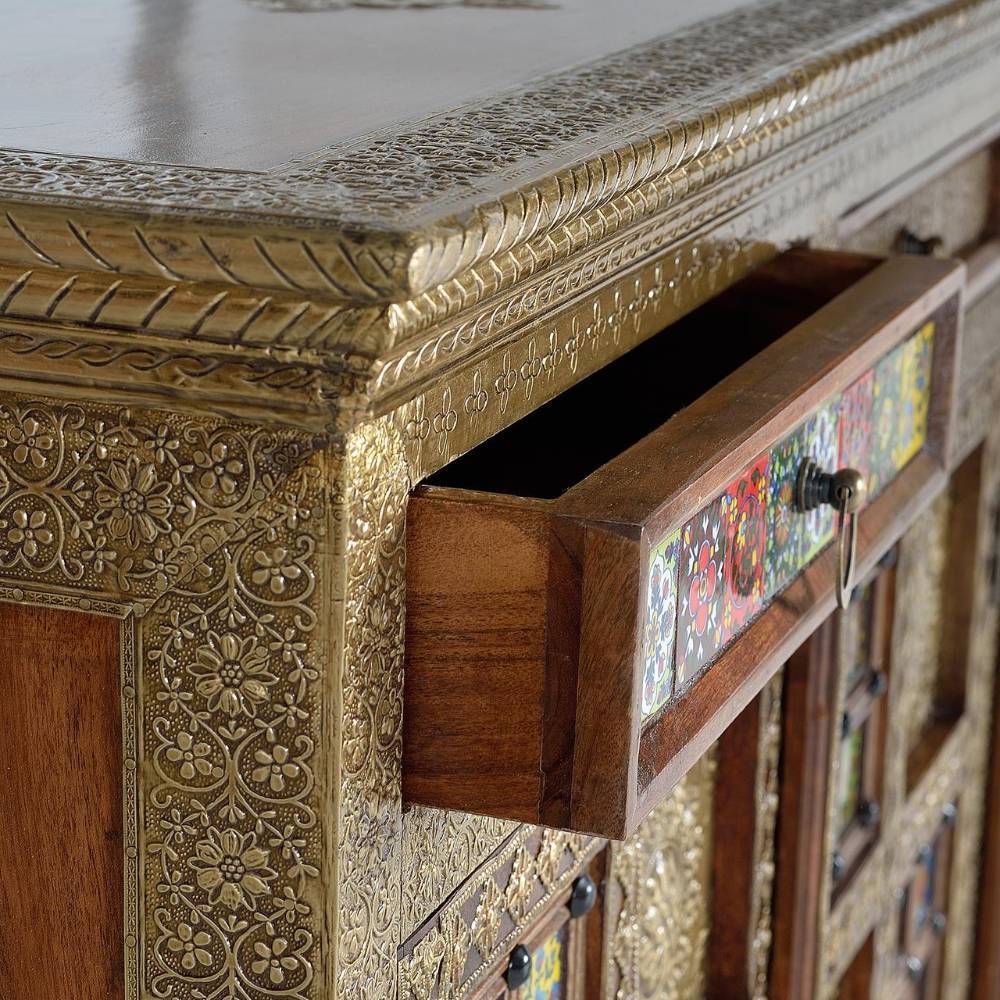 Boho Design-Sideboard - üppig verziert - Cardos