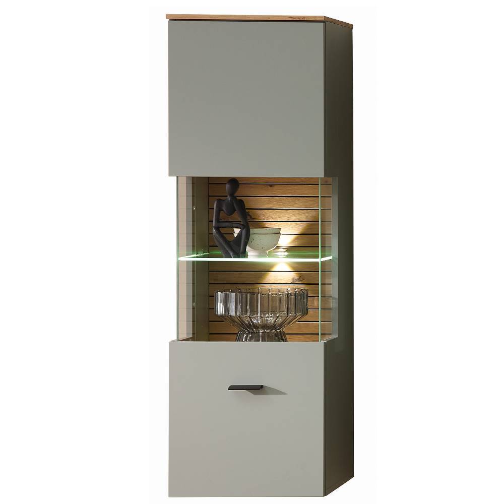 Hängevitrine in Graugrün und Wildeiche Natur - Halimi