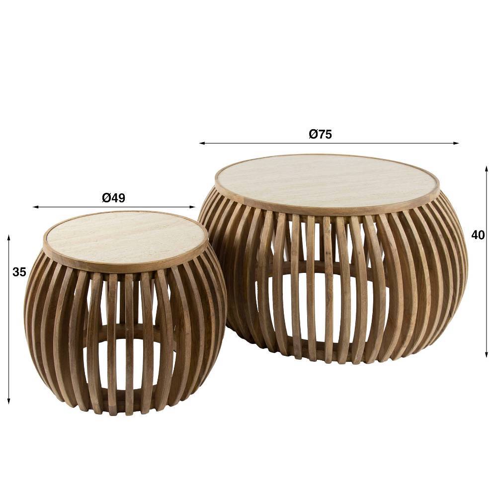 Tisch Duo in Fassform - Cervasius (zweiteilig)