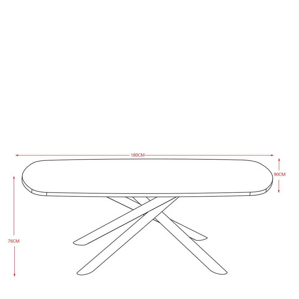 Ovaler Esstisch aus Sinterstein - Merka