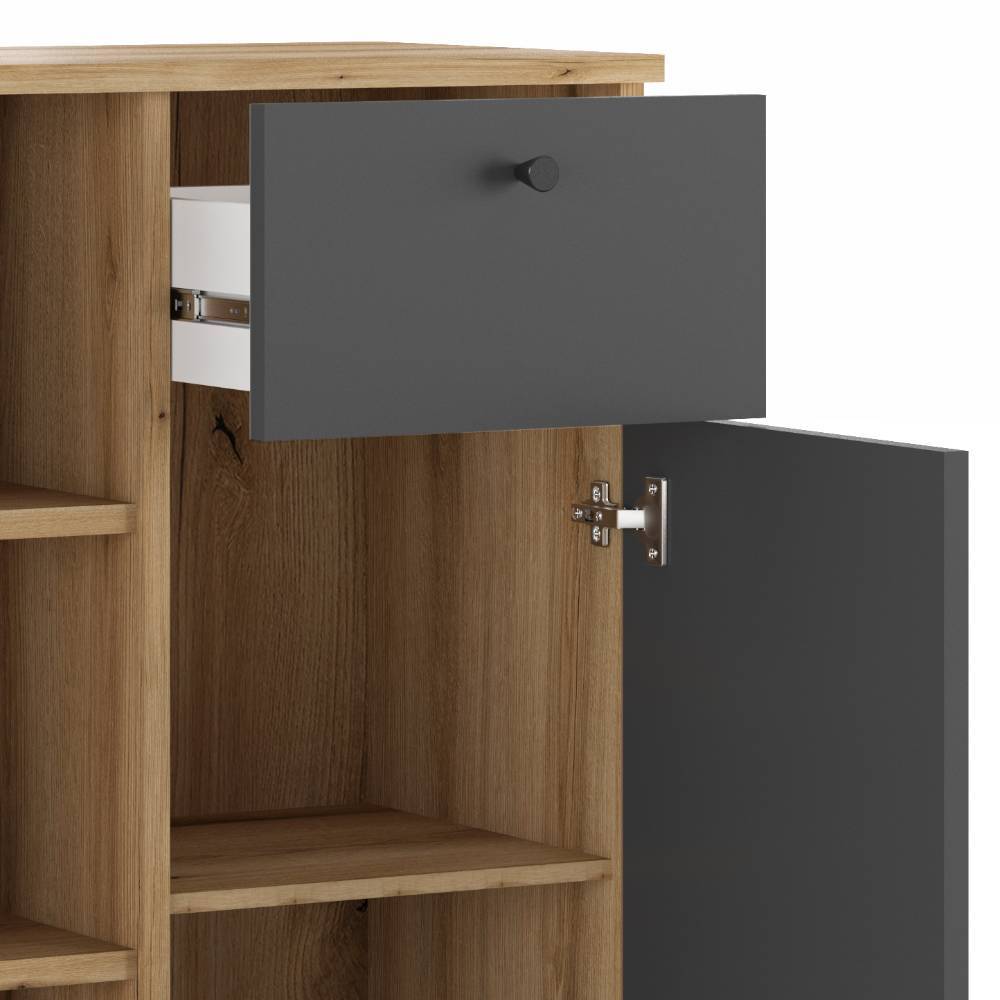 Badschrank in Grau - Niniana