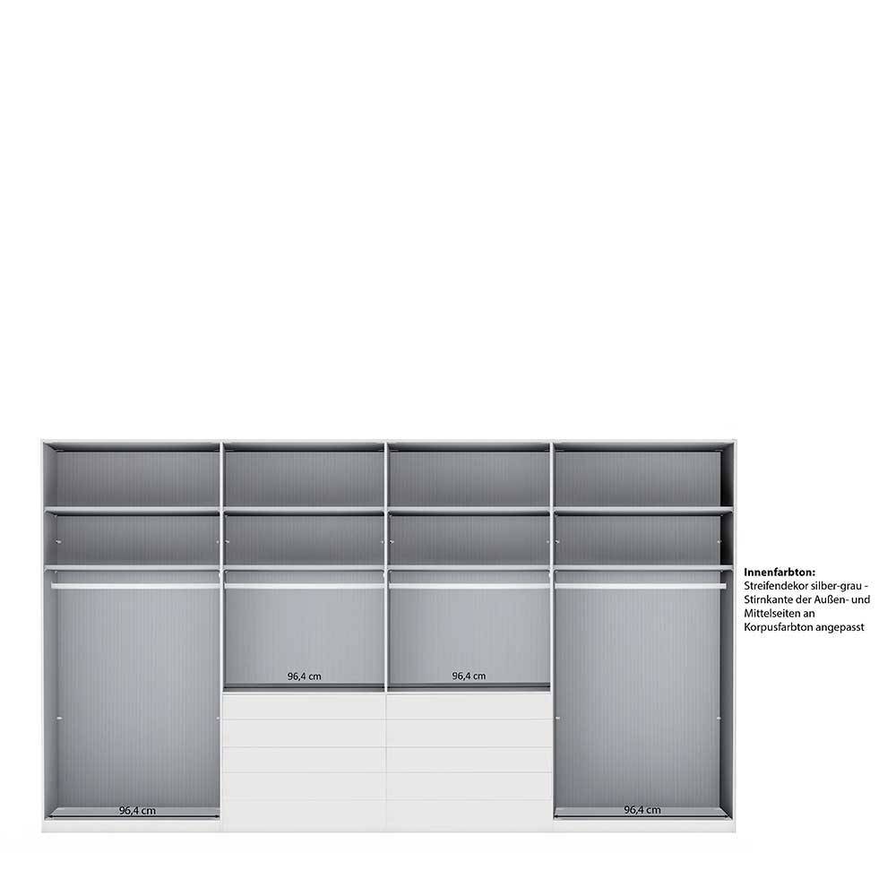 Brauner Kombi-Schrank mit acht Türen - Madita