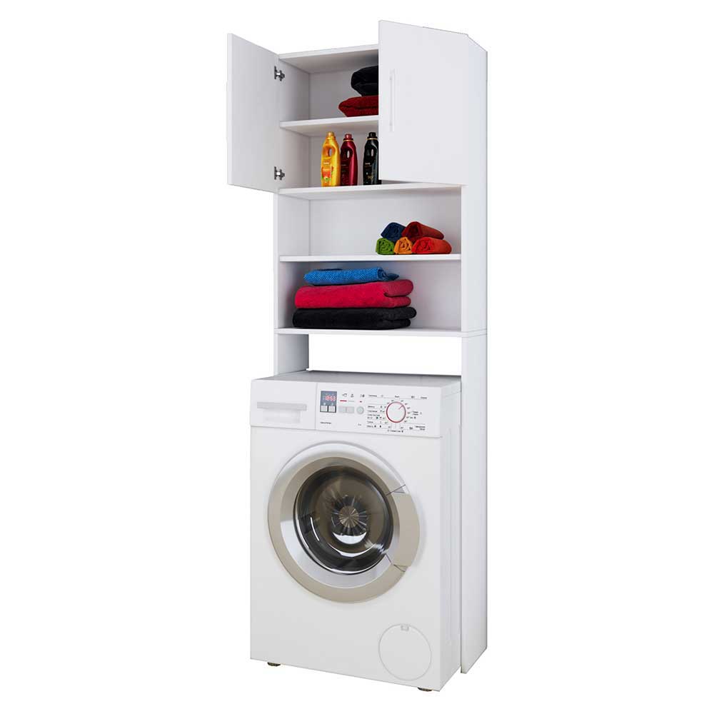 Waschmaschinen Schrank in Weiß - Calla