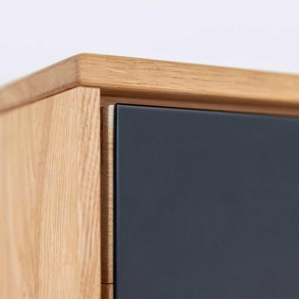 Wohnzimmerschrank aus Eiche und Glas - Masicuri