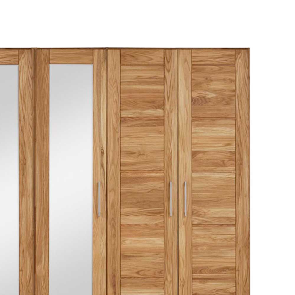 Massivholzschrank Cranos mit Spiegeltüren