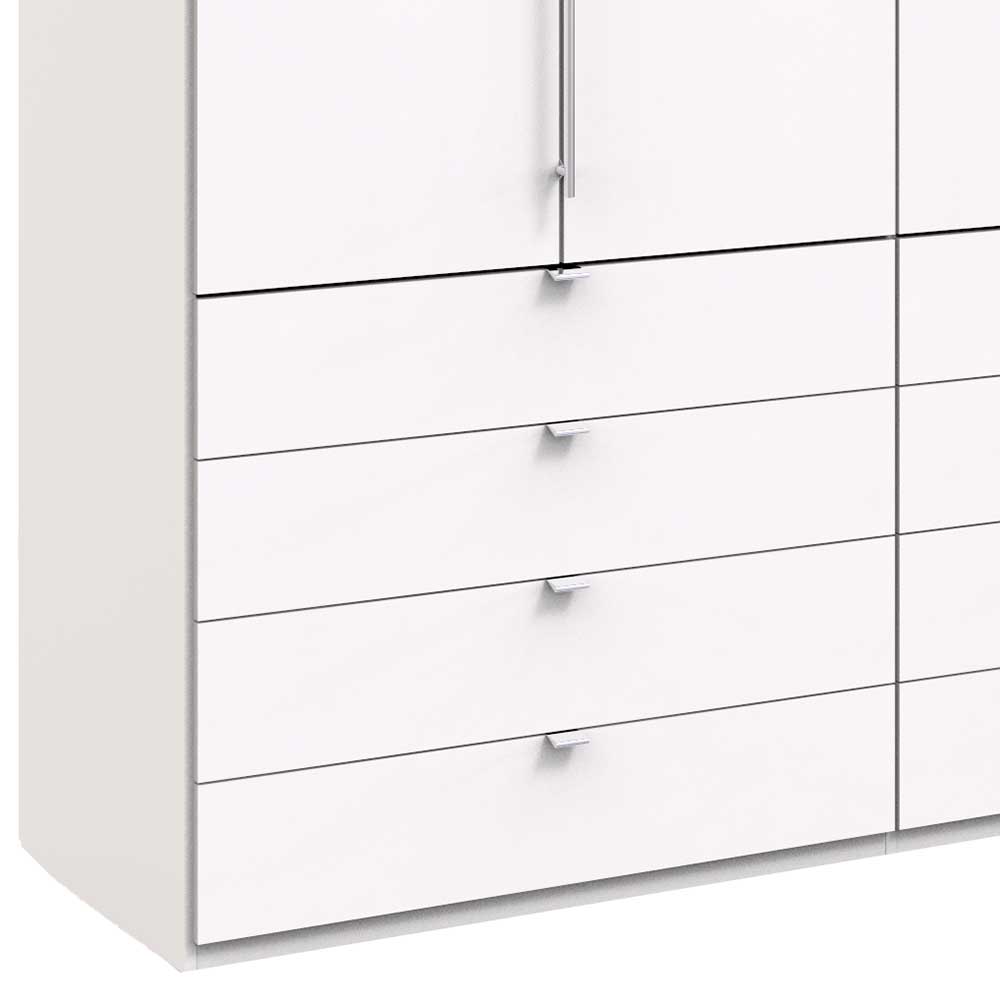 Weißer Kombi-Kleiderschrank mit acht Schubladen - Donpiave