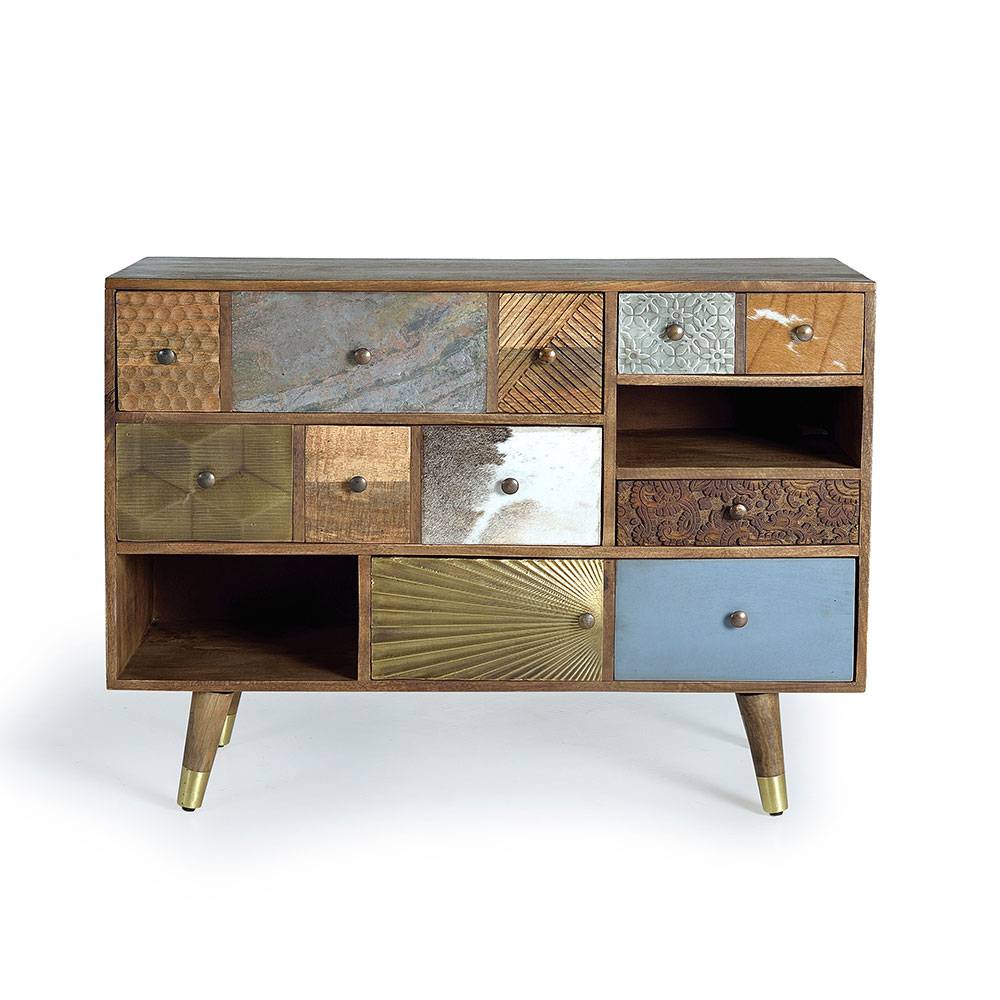 Design Sideboard mit fünf Schubladen - Fina