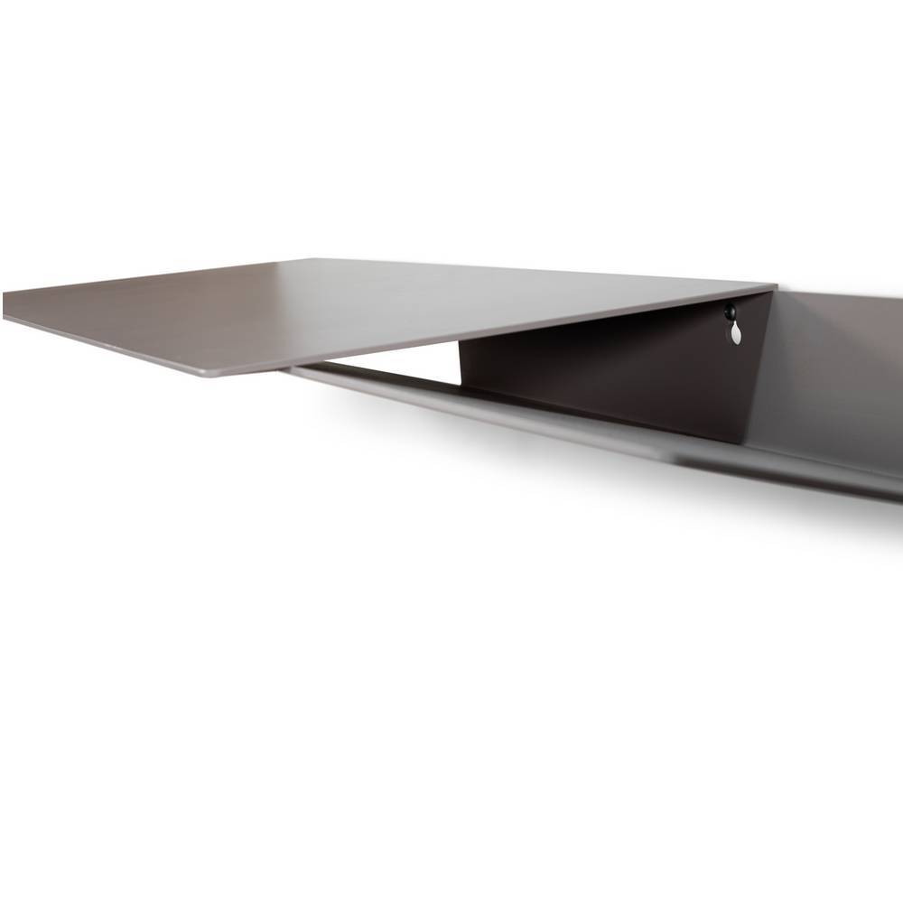 Hängende Design-Schreibtisch-Konsole in Taupe - Athen