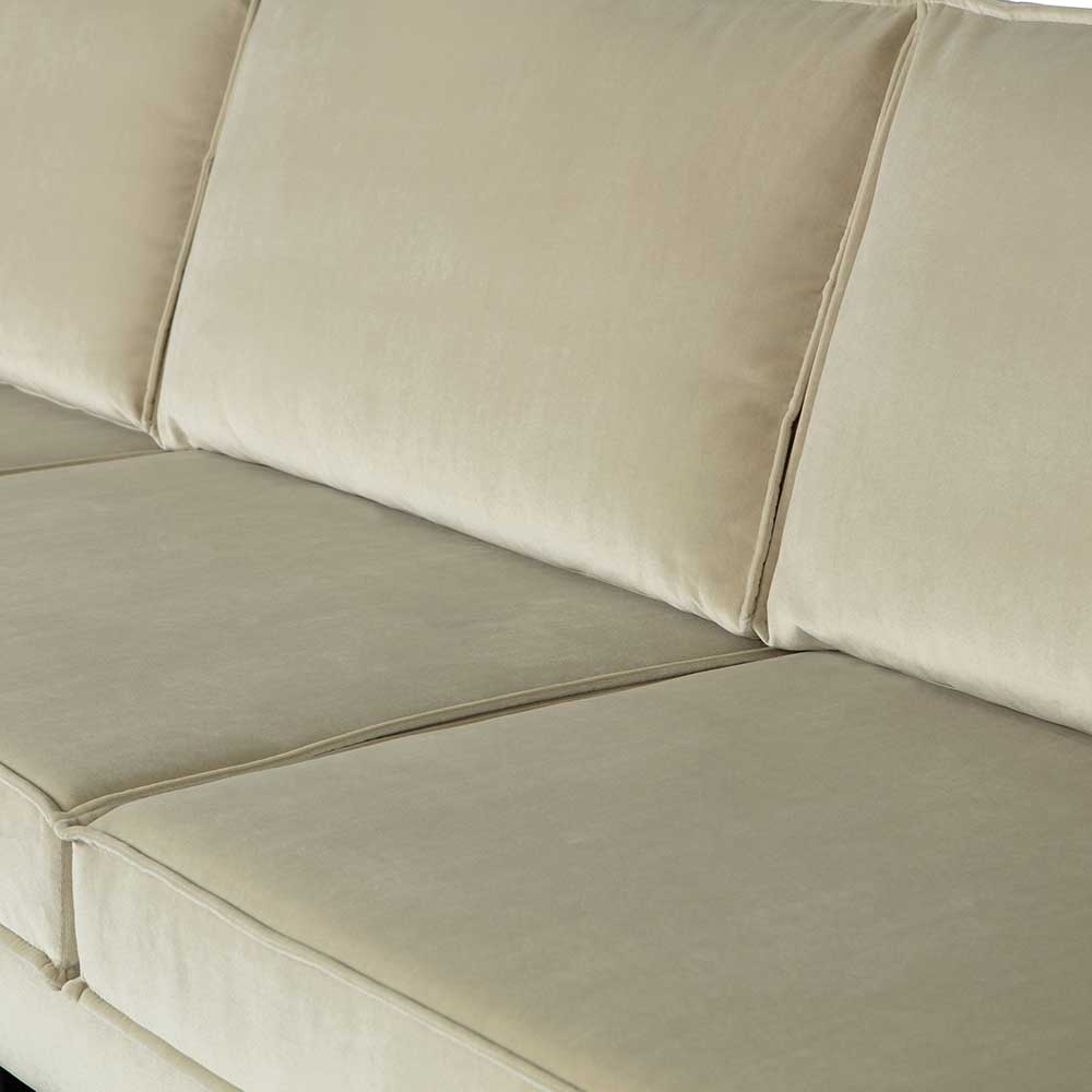 Dreisitzer Couch in Graugrün Samtbezug - Vontada