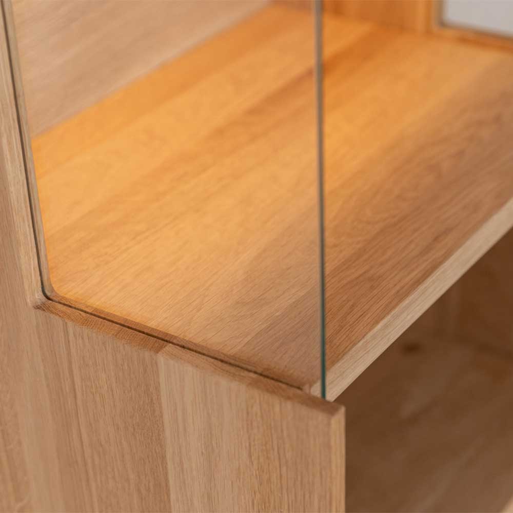 Wohnzimmerschrank aus Eiche und Glas - Masicuri