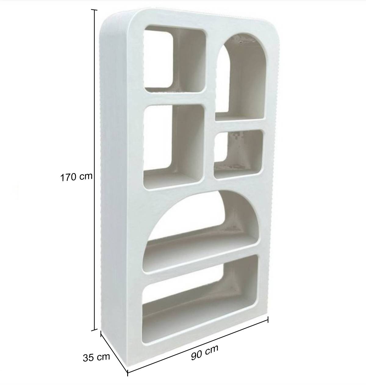 Design-Standregal in Naturweiß - Usilvea