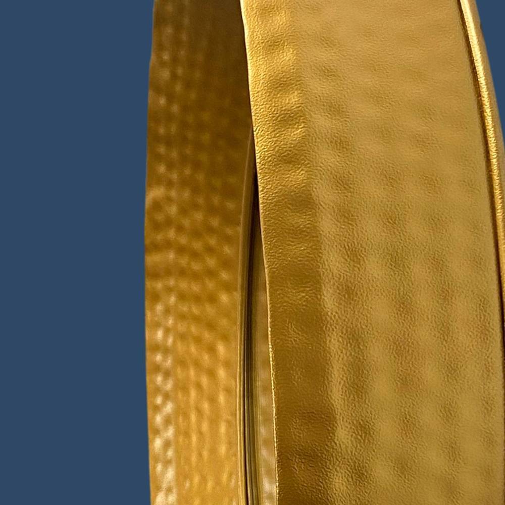 Runder Wandspiegel in Gold - Gladiore