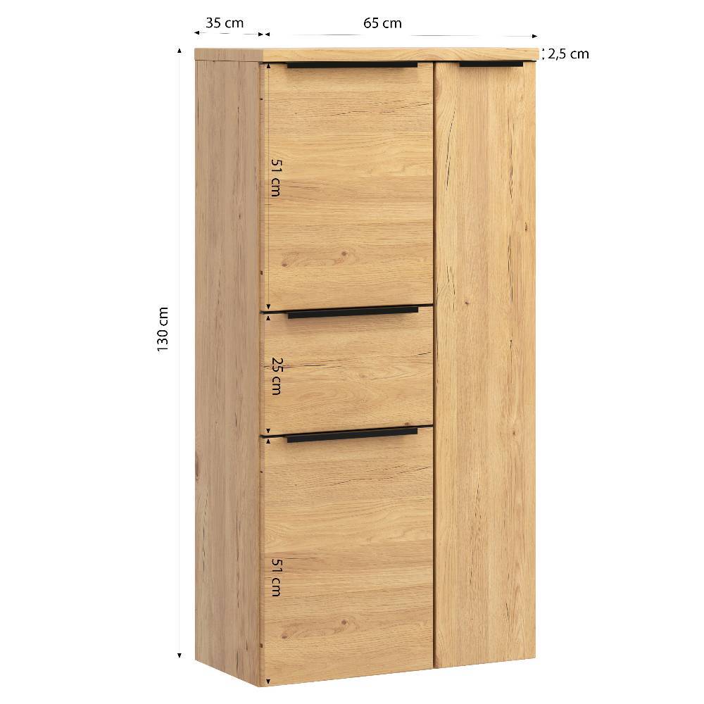 Badezimmer Midischrank in Wildeichefarben - Jawa