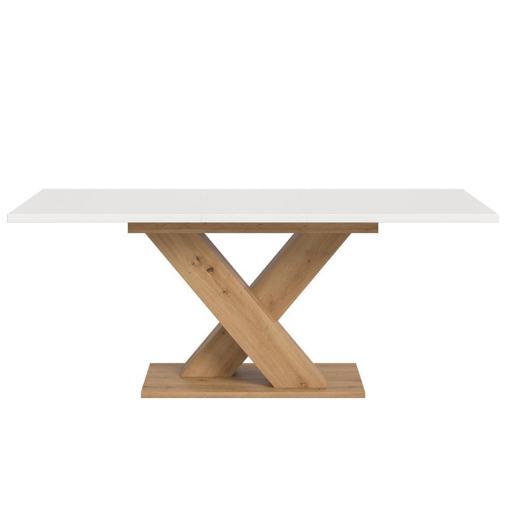 Zweifarbiger Designtisch in Weiß - Potosia