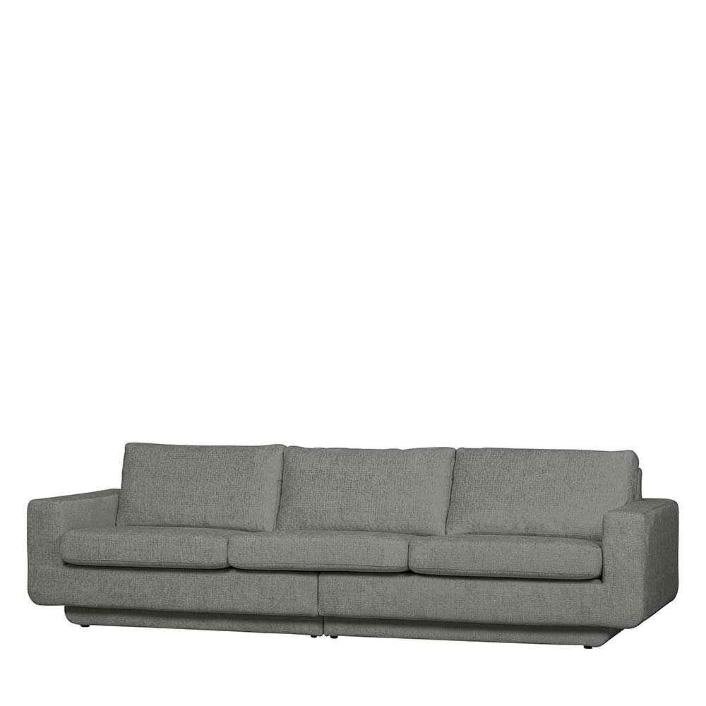3er Sofa aus Samt in Graugrün - Friedel