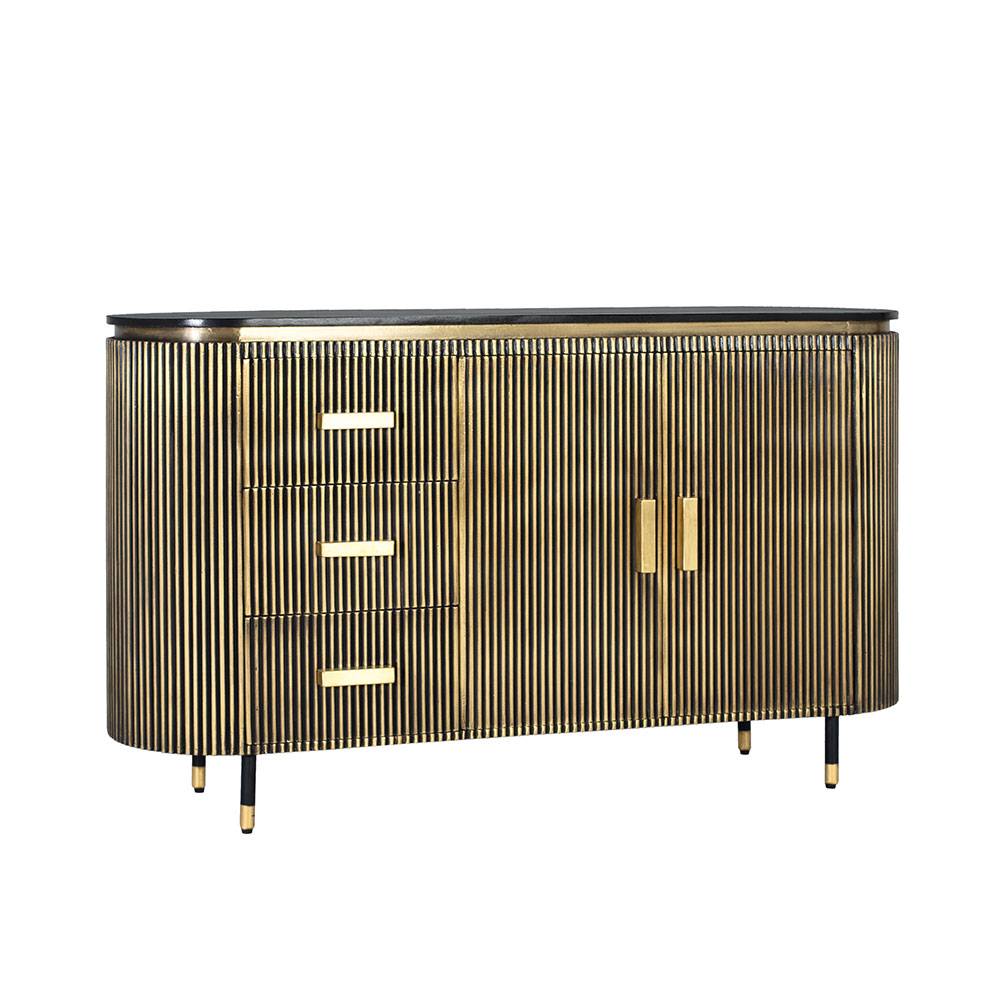 Design Kombi-Kommode mit Marmorplatte - Hayato