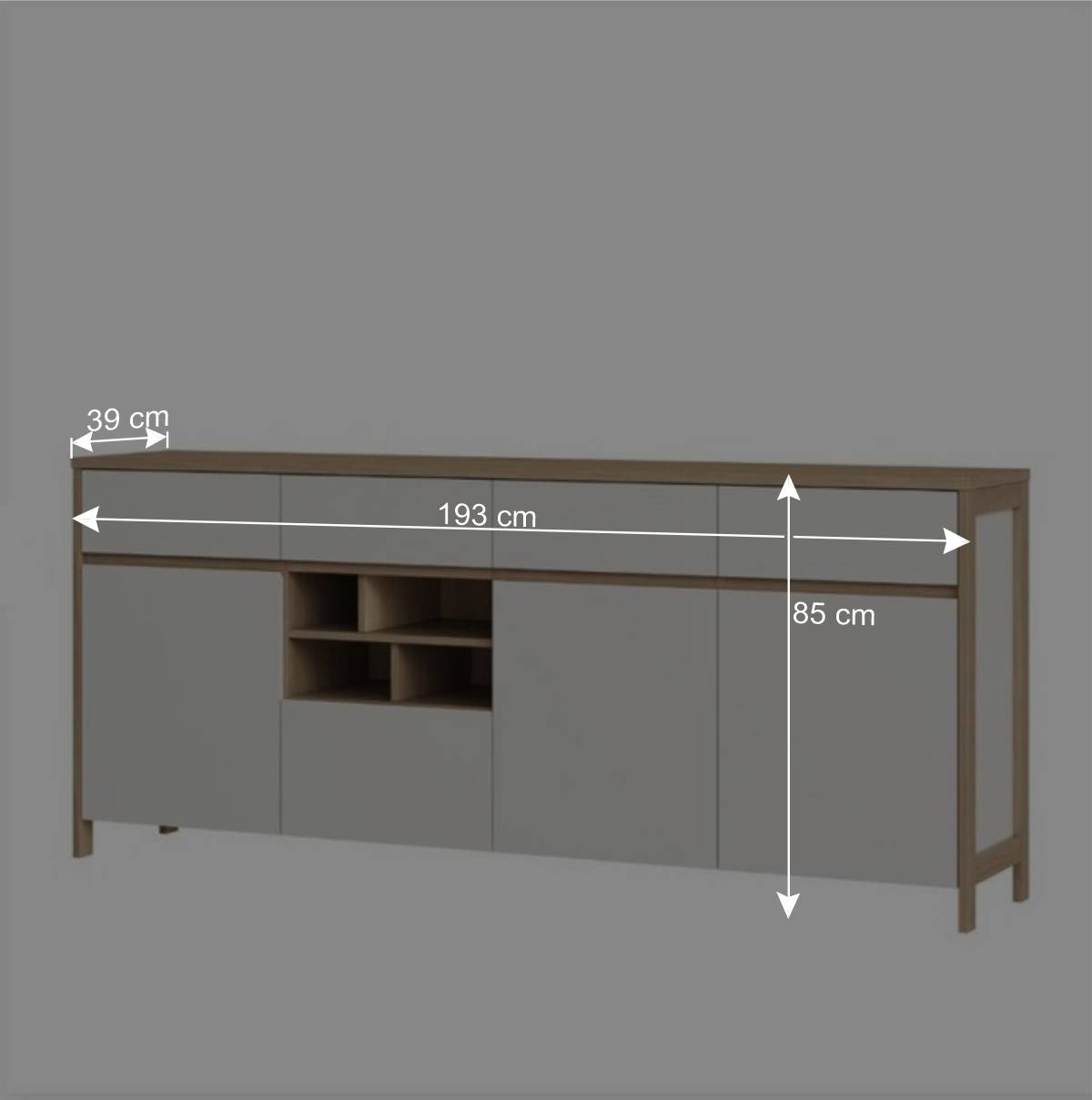 Arbeitszimmer Möbel-Kombi in Weiß - Ovidio (dreiteilig)