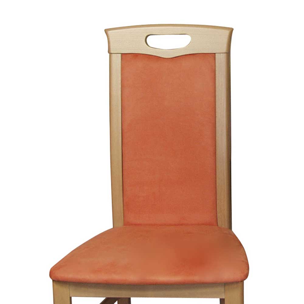 Esstisch Stuhl in Terracotta Sheffield & Buche (2er Set)