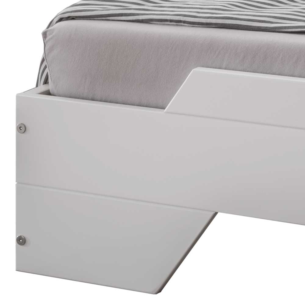 Stapelbett ohne Kopfteil in Weiß - Canaris