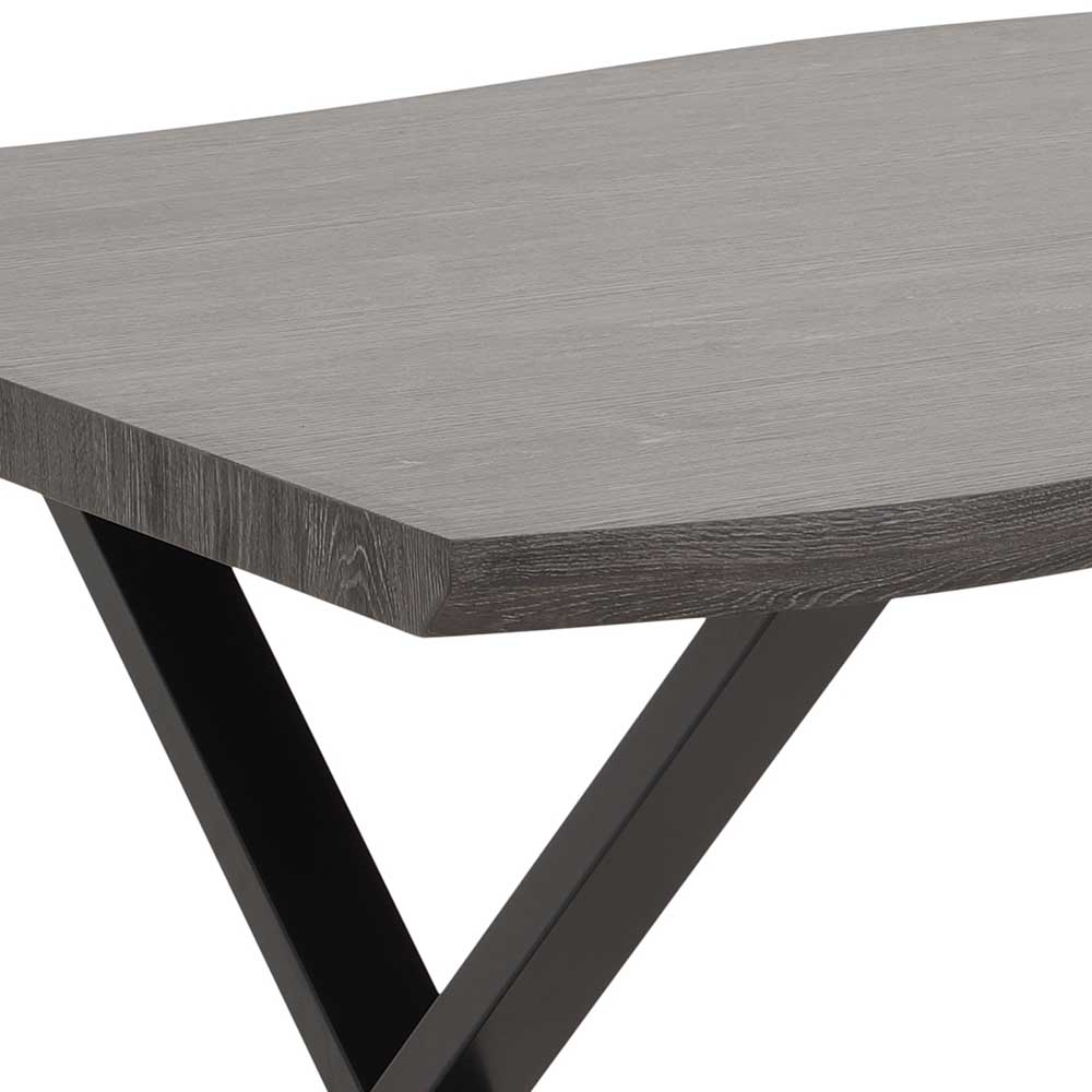 Tisch in Holzoptik mit Baumkanten Nachbildung - Yilmo