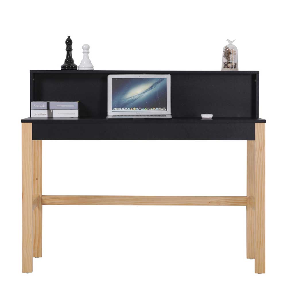 Moderner Schreibtisch mit Aufsatz - zweifarbig - Ynes