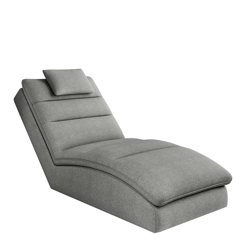 Relax Liegesessel in Grau Stoff - Hepepa