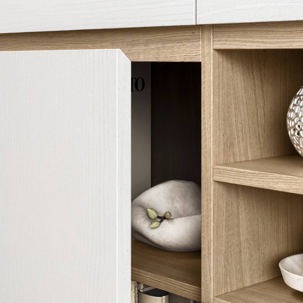 Arbeitszimmer Möbel-Kombi in Weiß - Ovidio (dreiteilig)