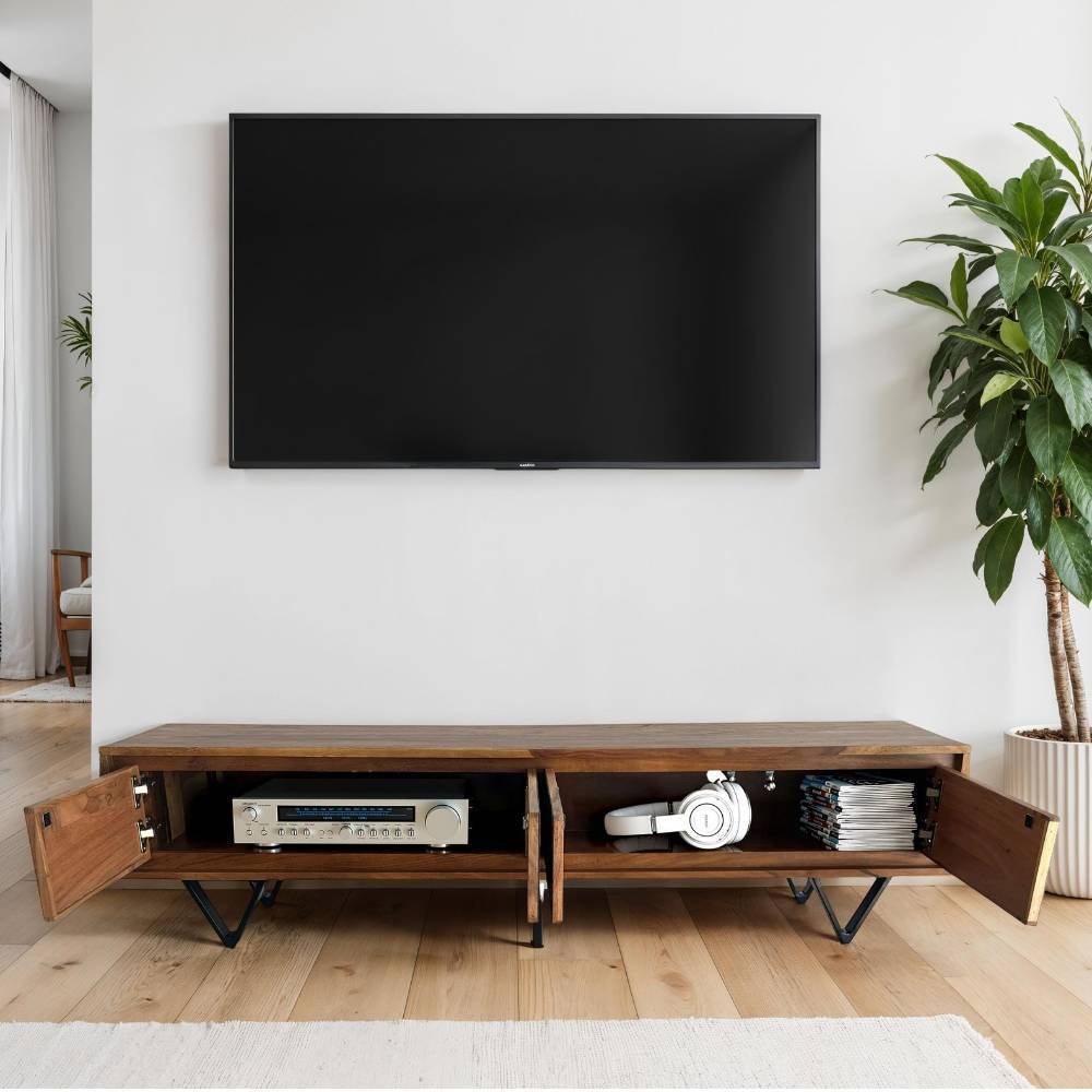 Sheesham TV Lowboard mit vier Türen - Giusi
