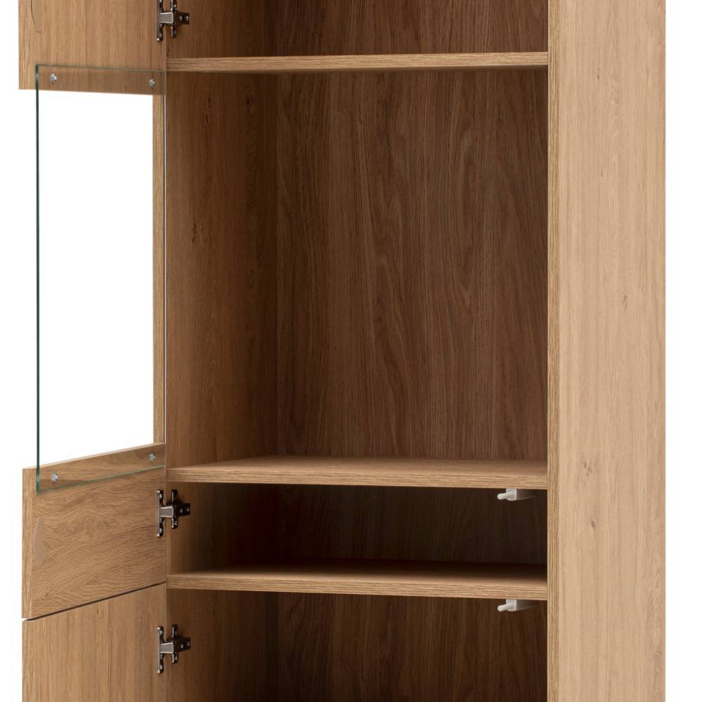 TV Wohnwand Set in Eiche Stone - Jaskin (dreiteilig)
