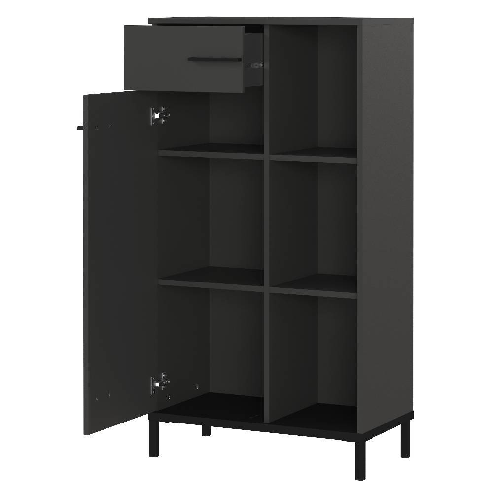 Officehighboard in Dunkelgrau mit Schwarz - Kali
