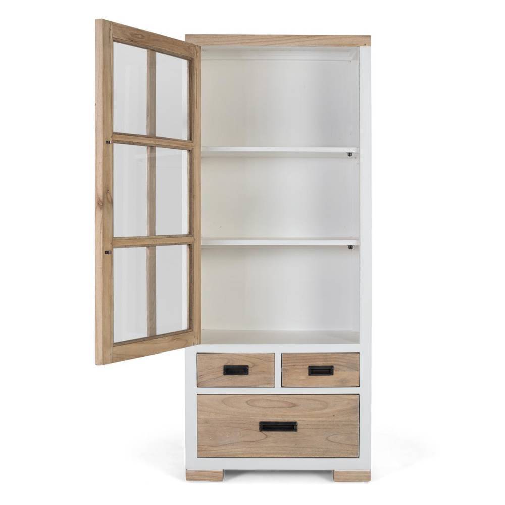 Scandi Chic Vitrine in Weiß - Furcias