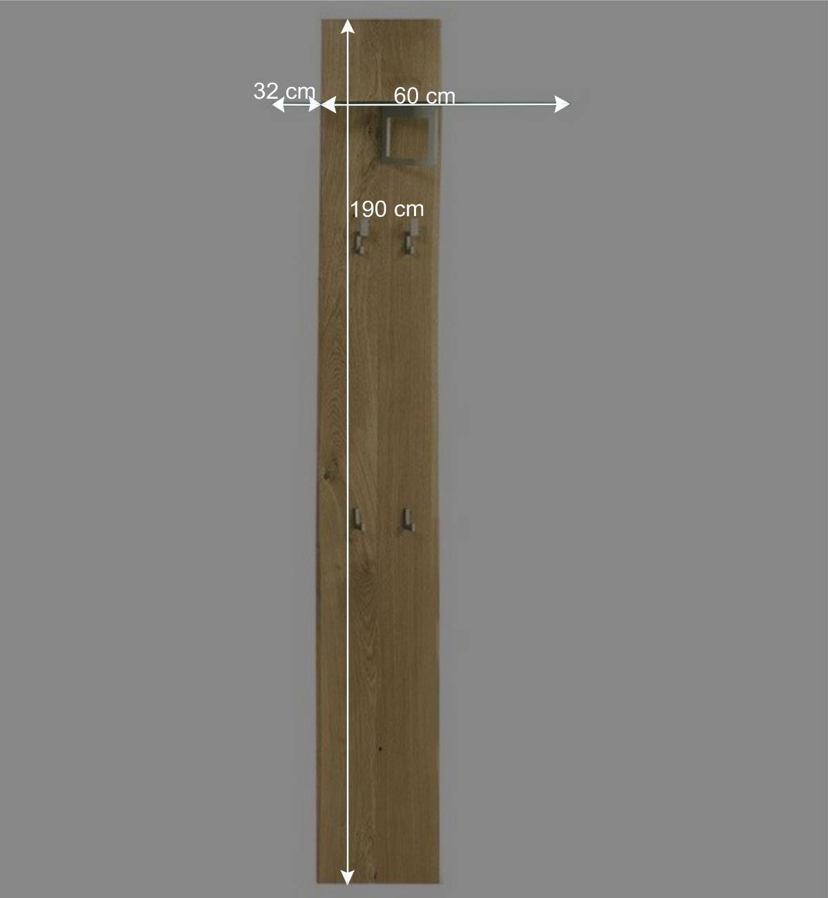 Massivholz Flurmöbel Set aus Eiche - Avidora (vierteilig)