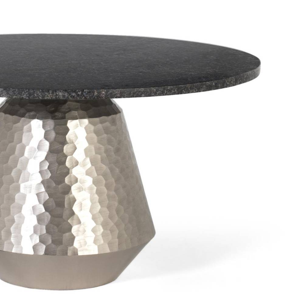 Design-Couchtisch aus Marmor in Schwarzgrau - Lylian