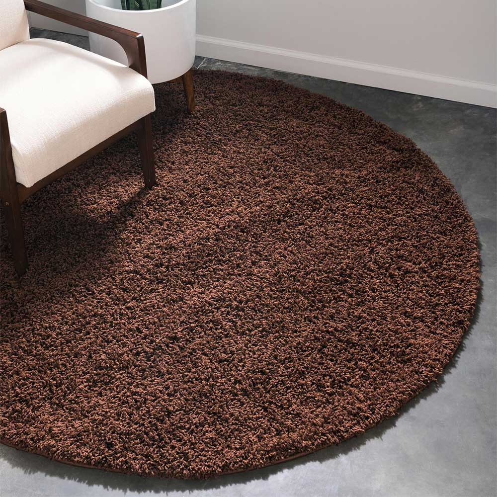 Dunkelbrauner Teppich mit 4 cm Hochflor - Trec