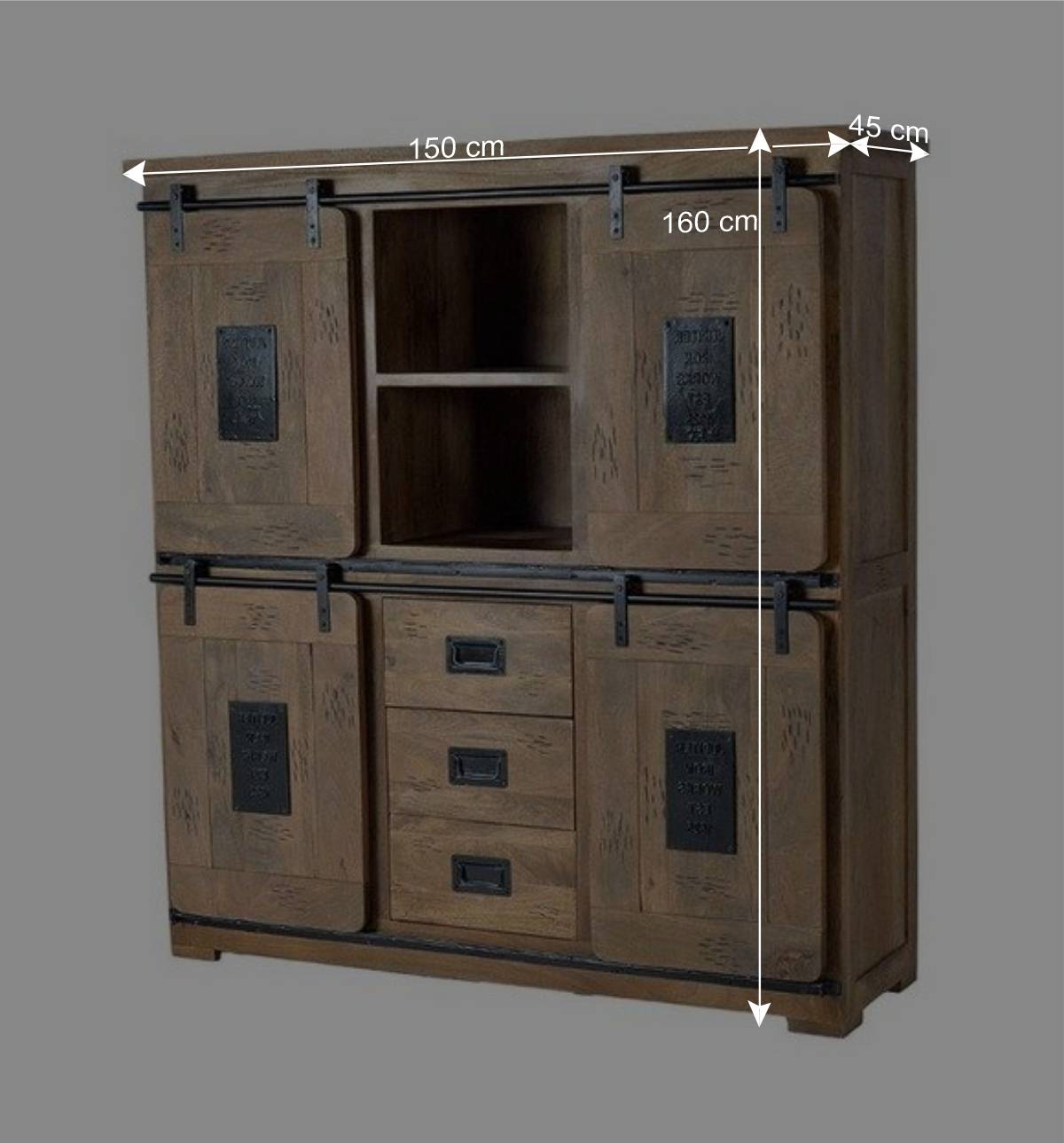 Industrial Design Schrank aus Mangoholz - Semian
