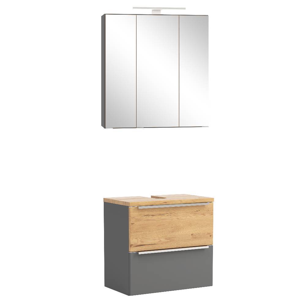 Waschbeckenschrank & Spiegelschrank Set - Reill (zweiteilig)