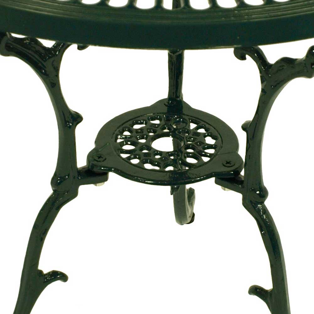 70 cm runder Gartentisch in Grün aus Metall - Jenson