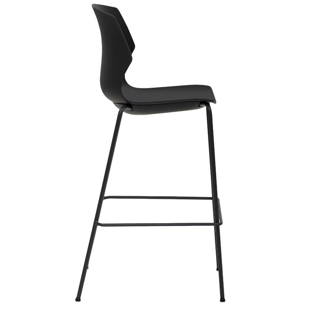 Barstühle mit Schalensitz in Anthrazit - Secionas (2er Set)