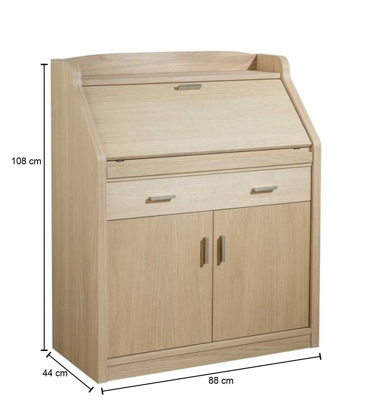 Moderner Schreibschrank mit Furnier Eiche - Twinn