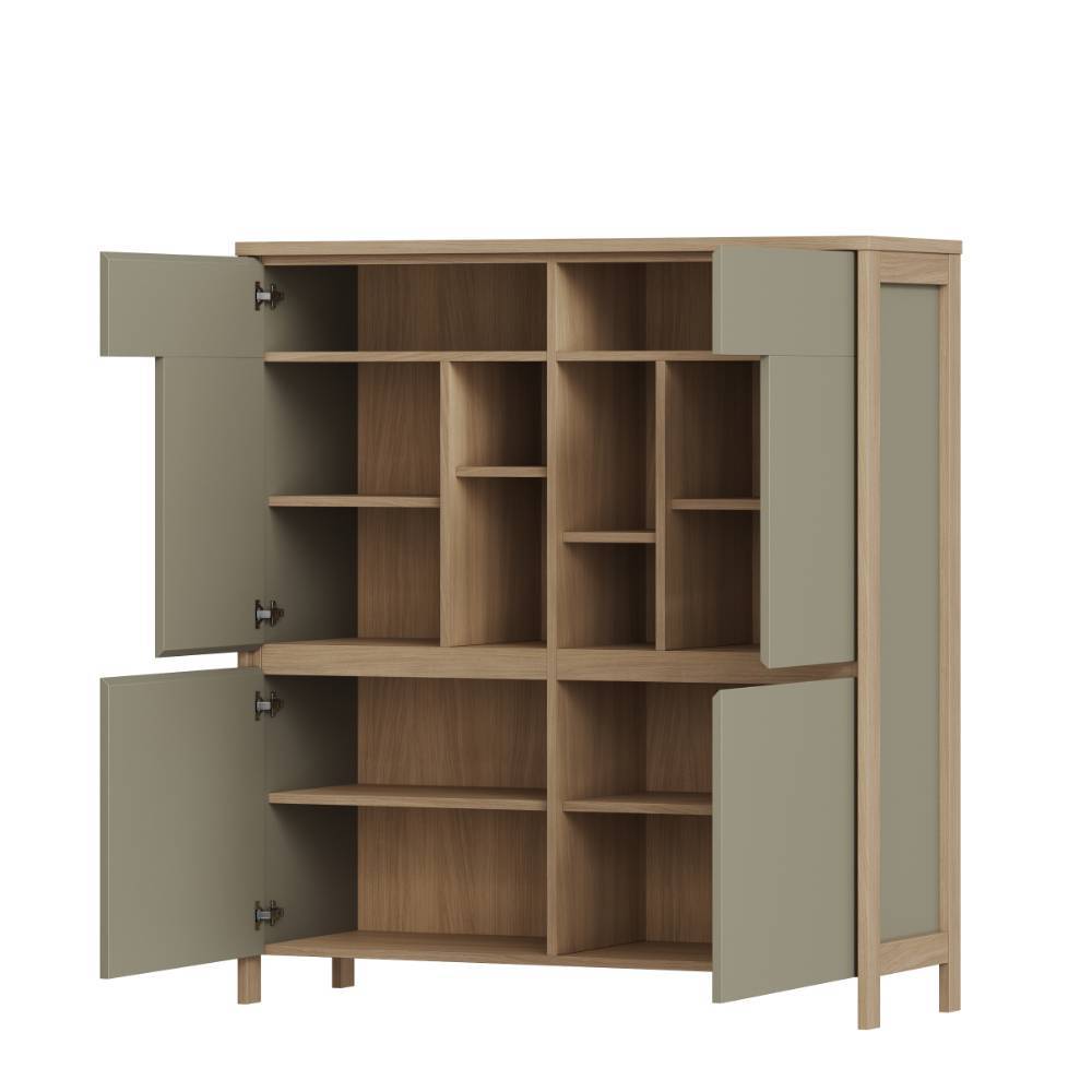 Highboard in Eukalyptus und Eiche Optik - Promo