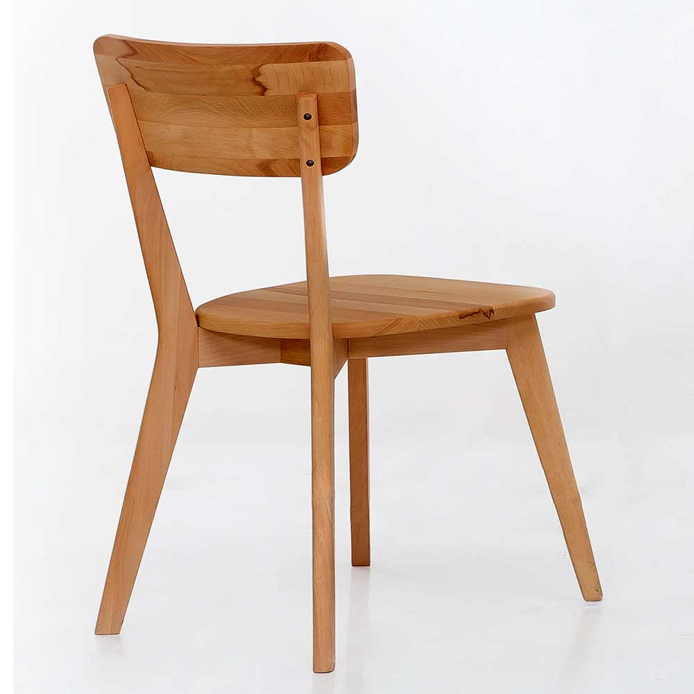 Moderner Stuhl aus Kernbuche Massivholz - Brossan