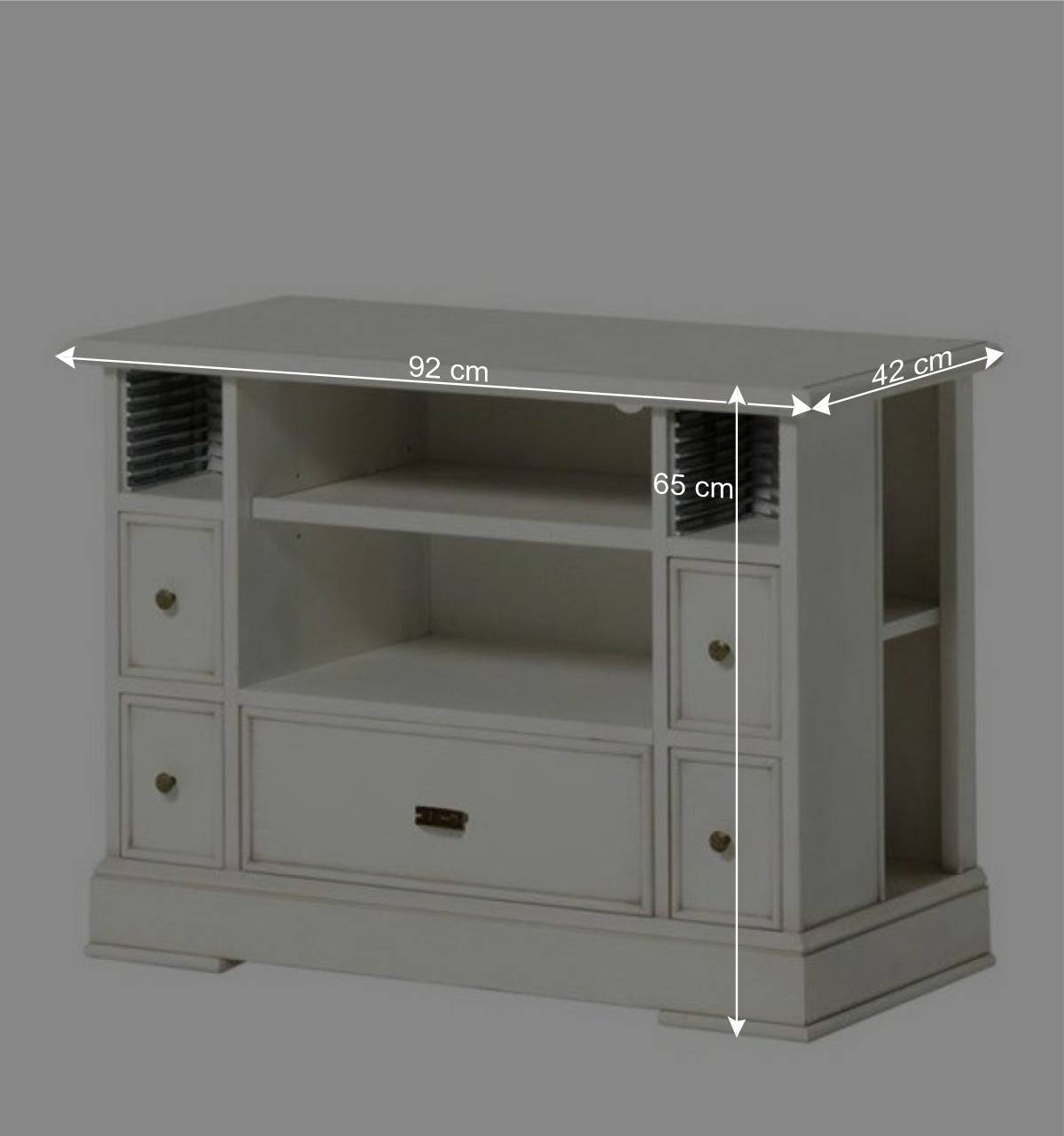 TV Unterschrank in Antikweiß - Annot