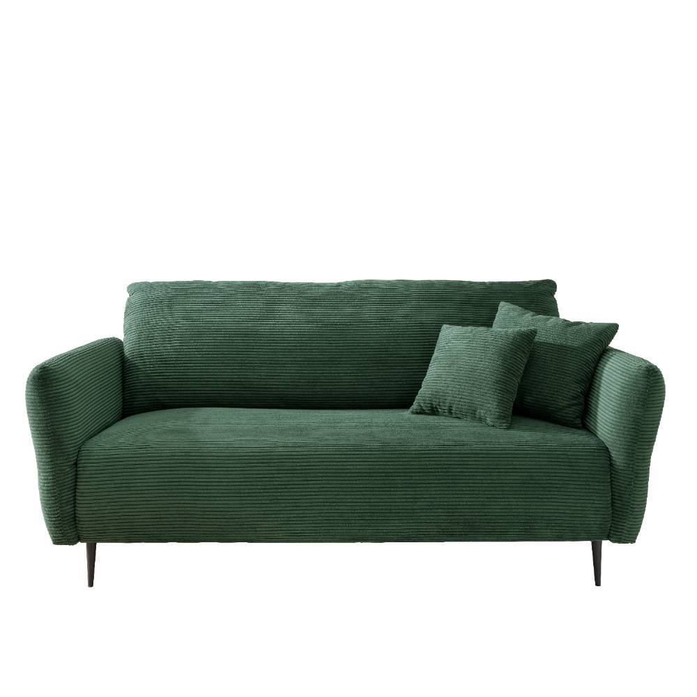 Dreisitzer Sofa in Dunkelgrün Cord - Devan