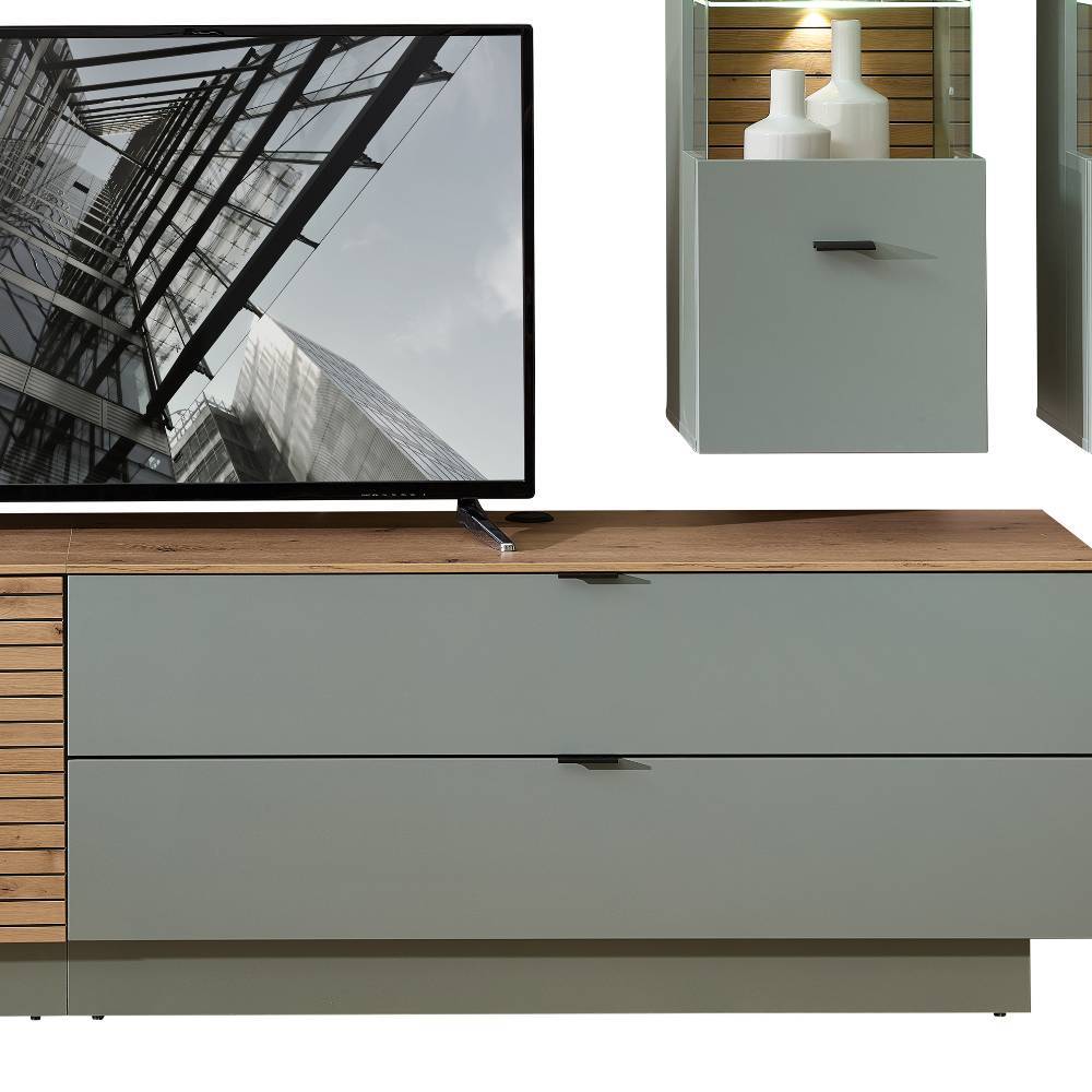 Wohnwand Möbelkombination modern - Halimi (sechsteilig)